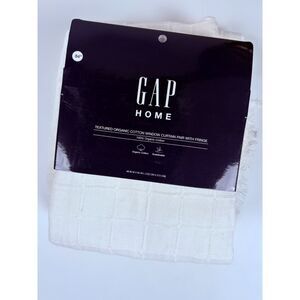 Gap Home Curtains | Textured Organic Cotton with Fringe | 48x84” | 4 Panels